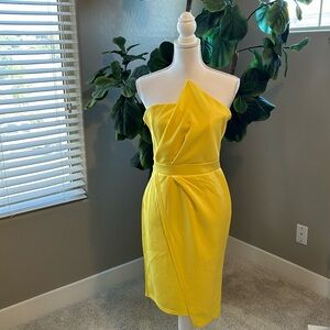 Yellow Strapless Dress
